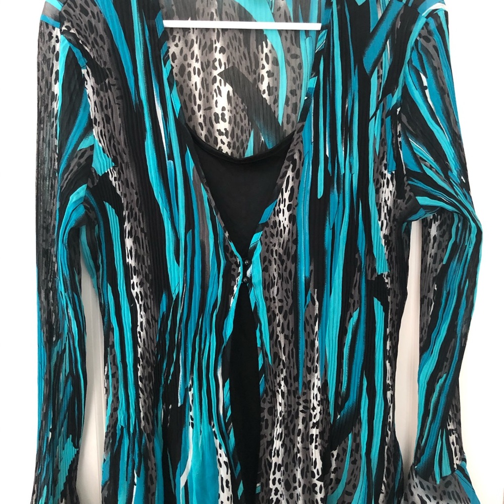 Blouse with attached camisole